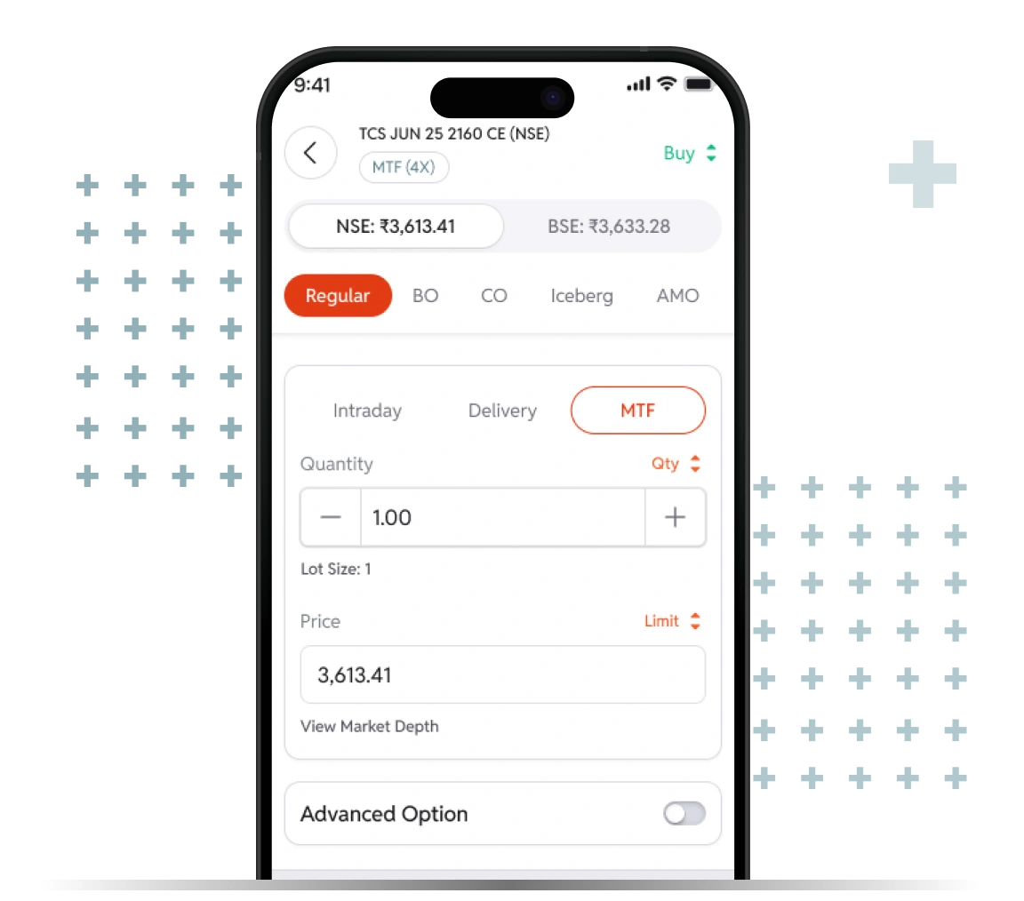 InCred Money Broking app showing portfolio and margin details